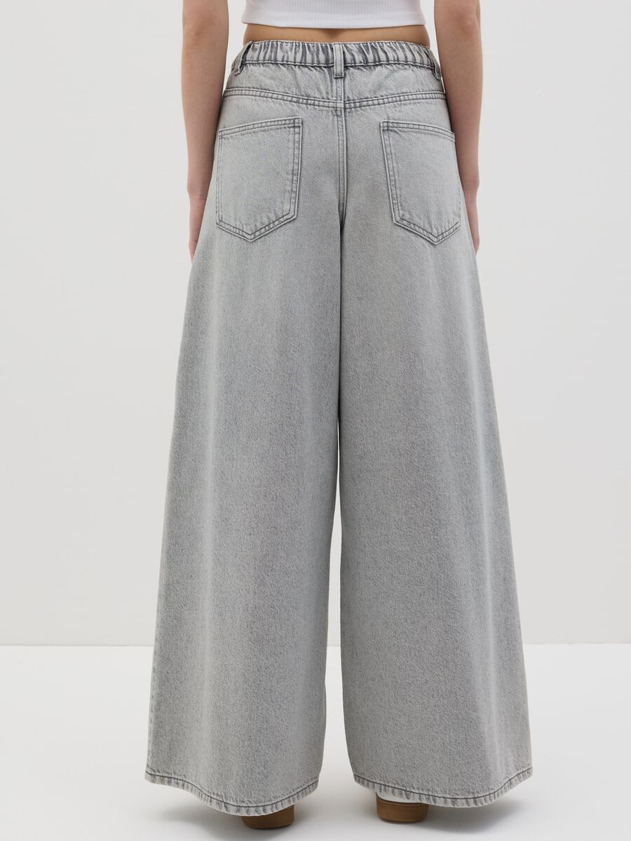 B.Angel Grey Wide Cotton Jeans_2