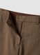 Brown regular-fit formal trousers in stretch viscose_1