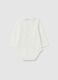 Newborn Bodysuit in Pure White Cotton_1