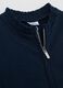 Girls' blue sweatshirt in stretch cotton regular fit with zip_2
