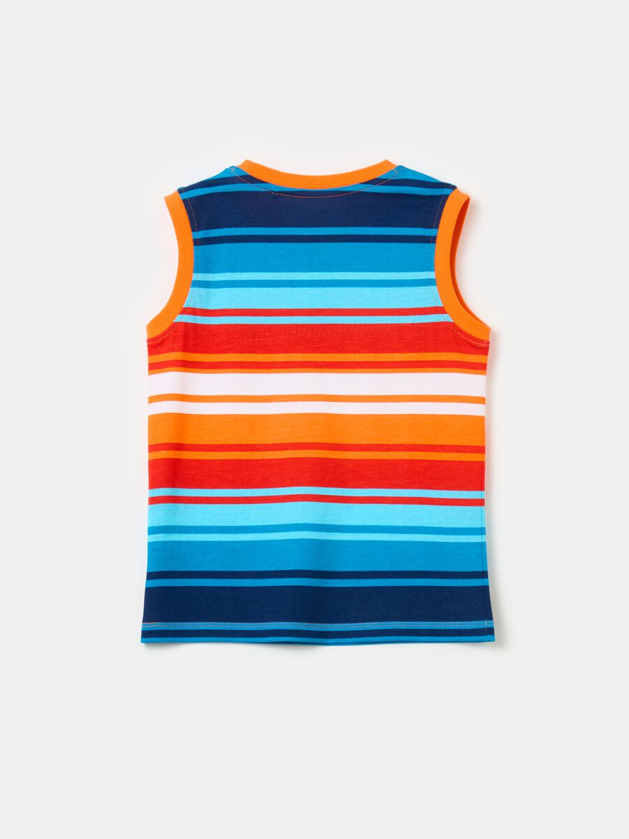 Tank top in cotone a righe_1