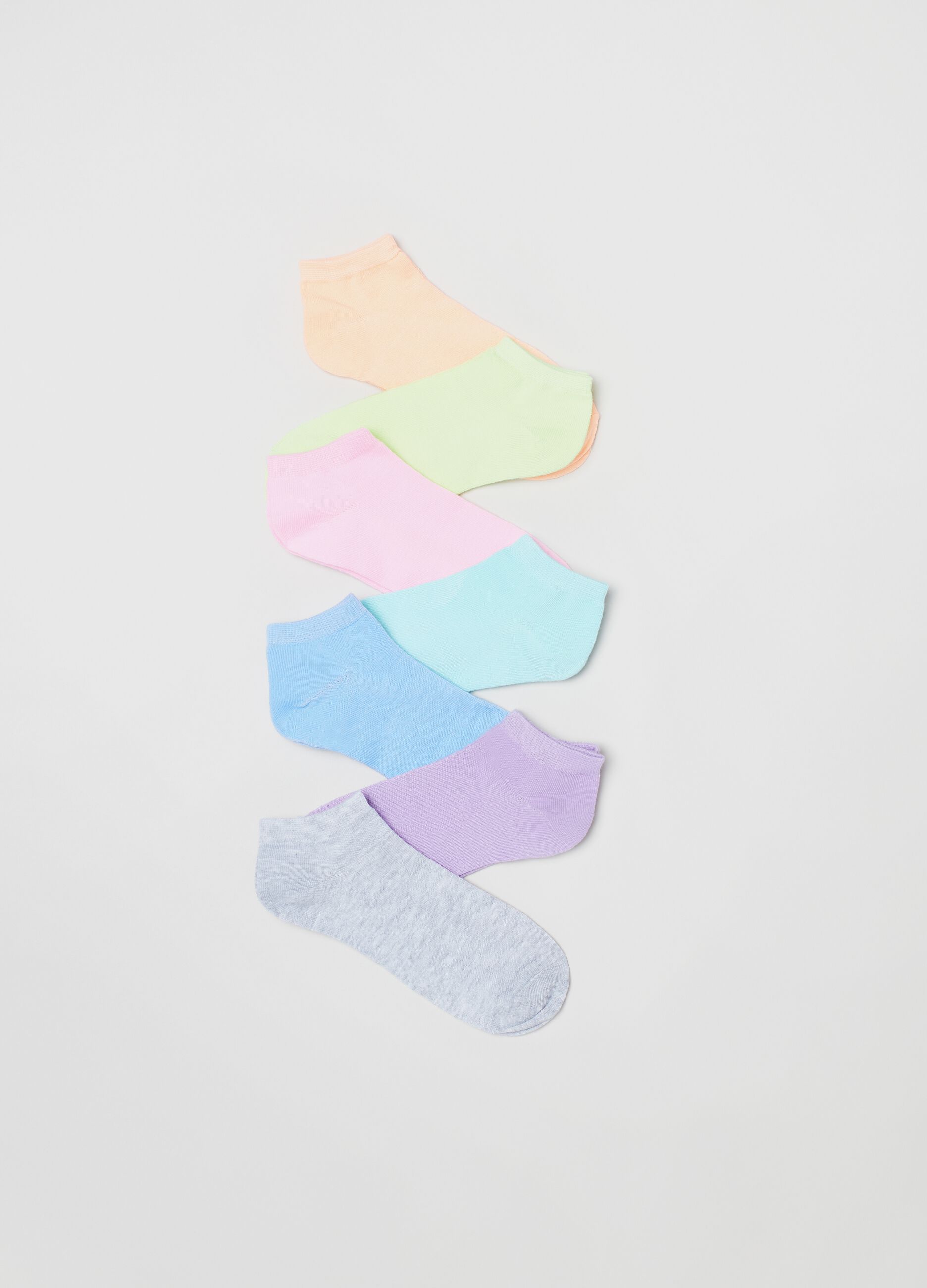 Seven-pack multicoloured shoe liners