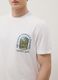 White pure cotton T-shirt with chest print, regular fit_2