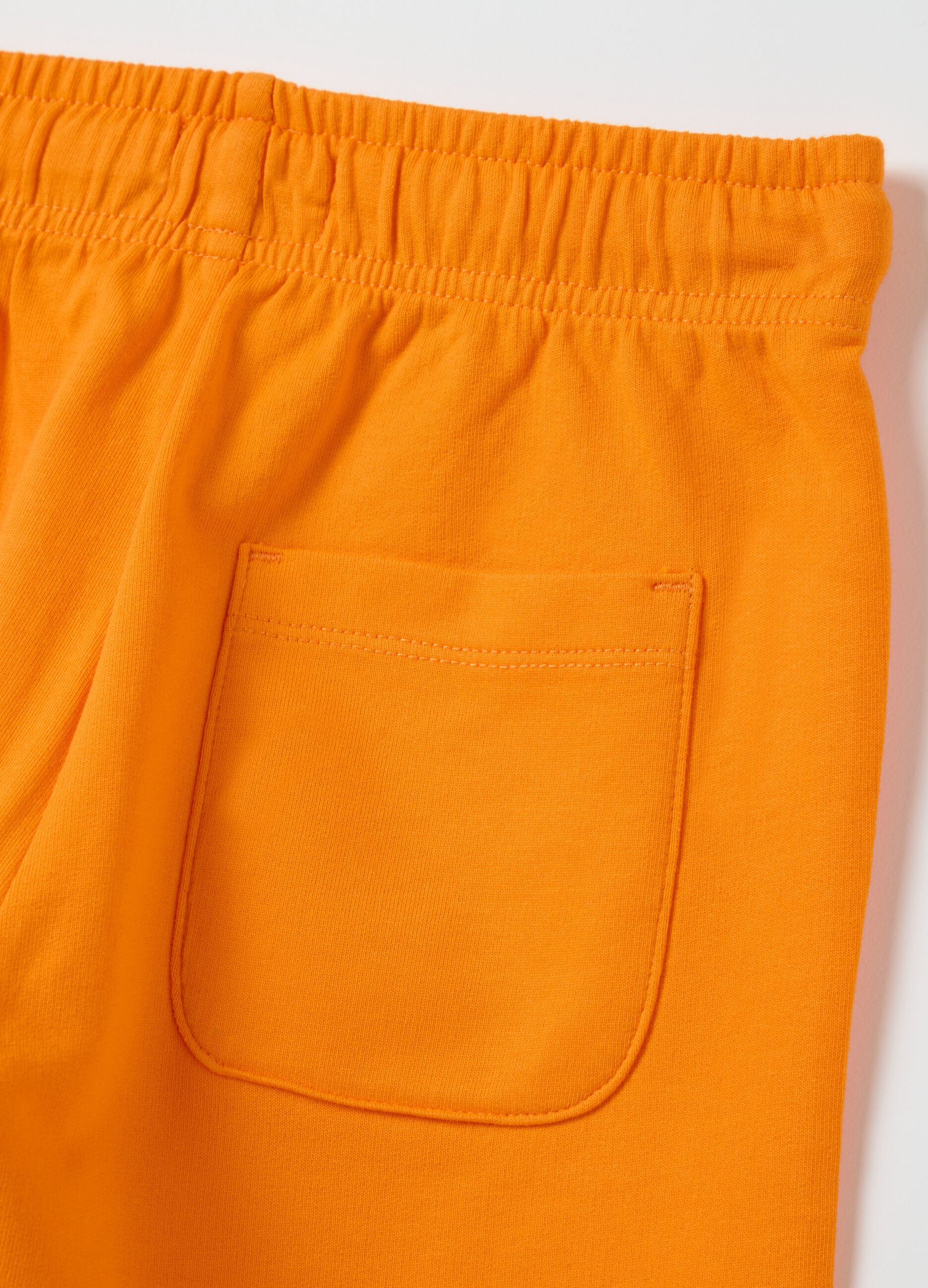 Pantaloni corti da bambino in puro cotone arancione regular fit