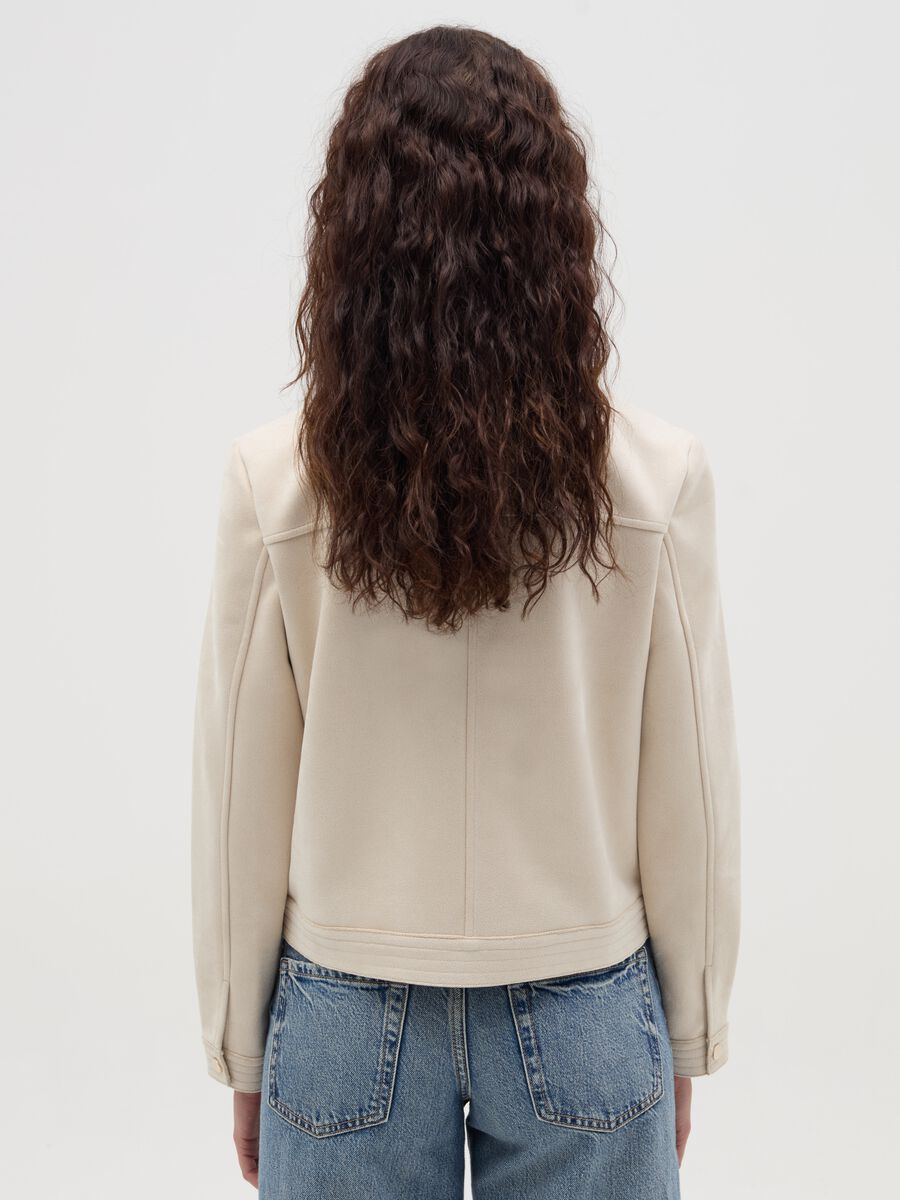 Short full-zip suede jacket_2