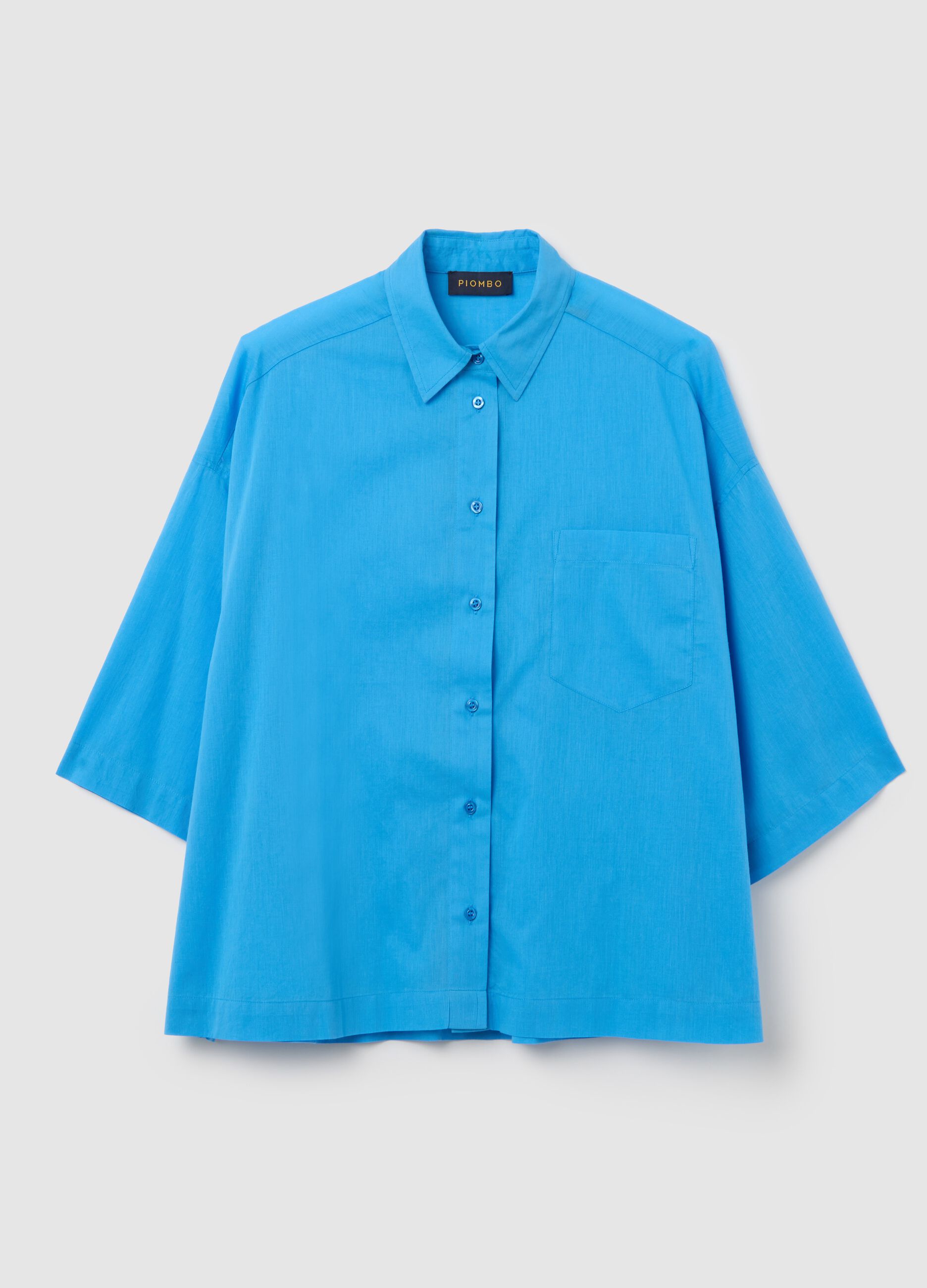 Camicia azzurra in puro cotone 