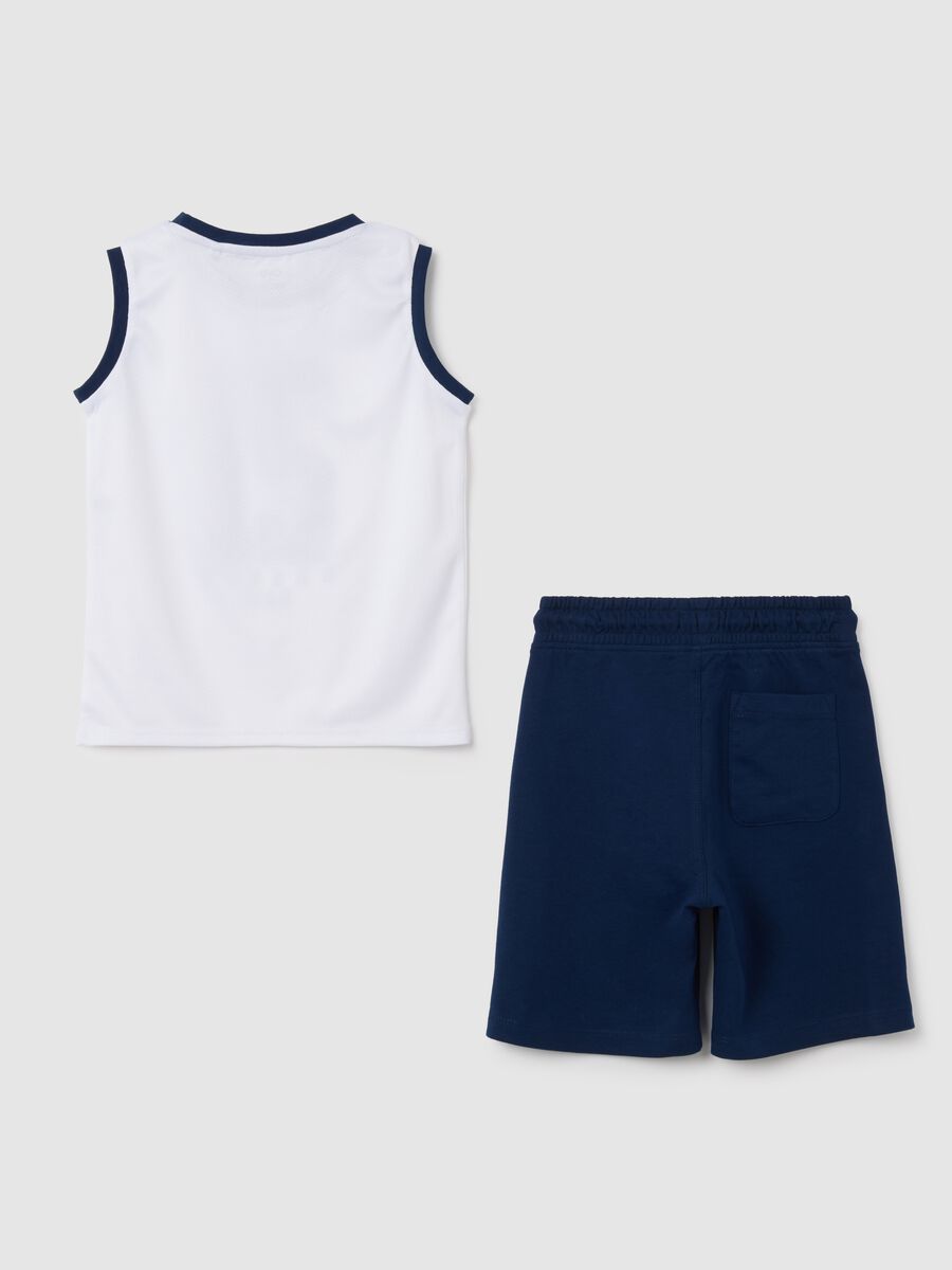 Children's blue fabric suit regular fit_1