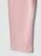 Leggings rosa in cotone organico elasticizzato con strass per bimba_3