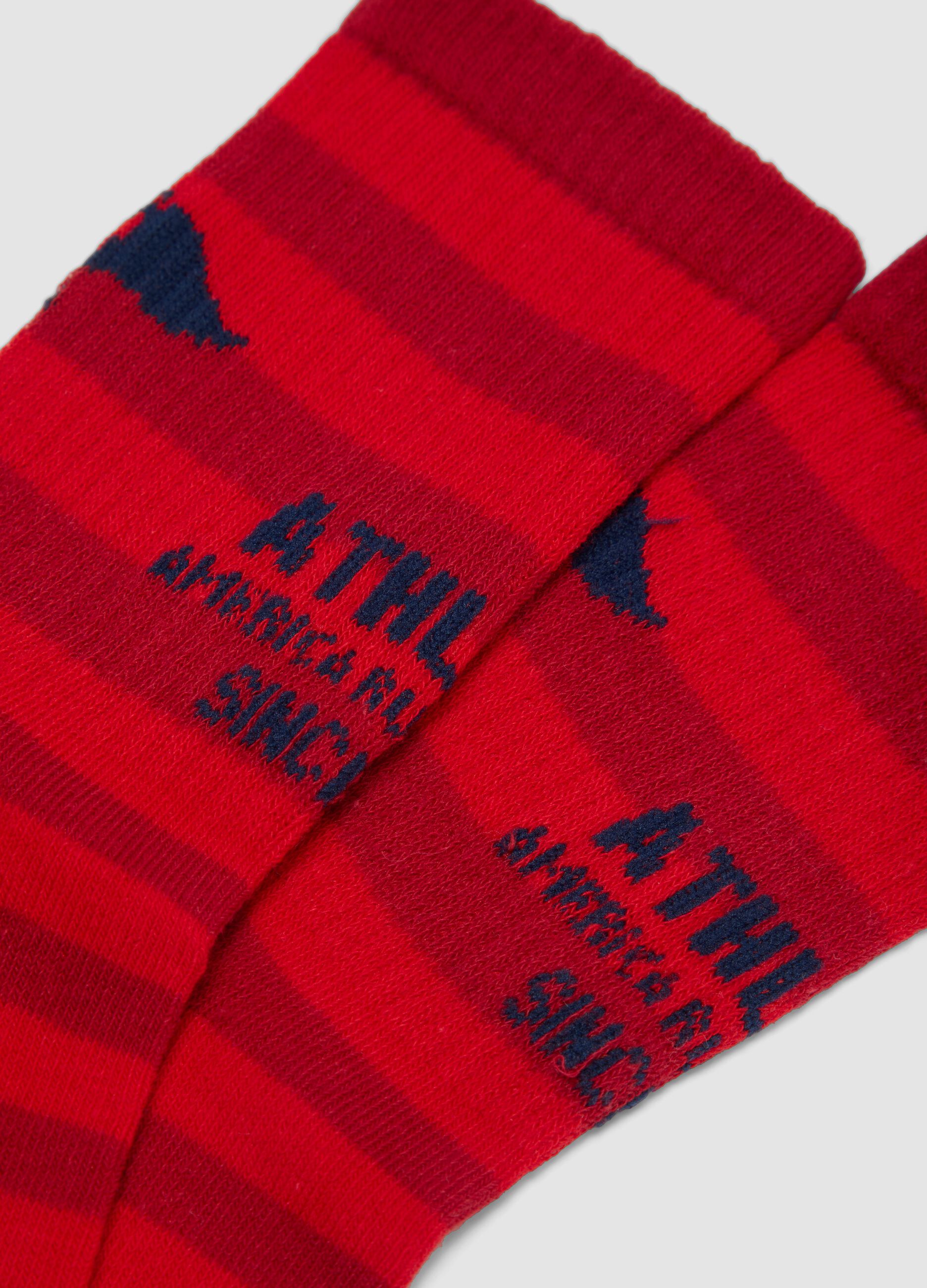 3-pack of multicolour short socks in stretch organic cotton with pattern