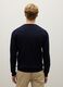 Blue merino wool crew neck jumper regular fit_2