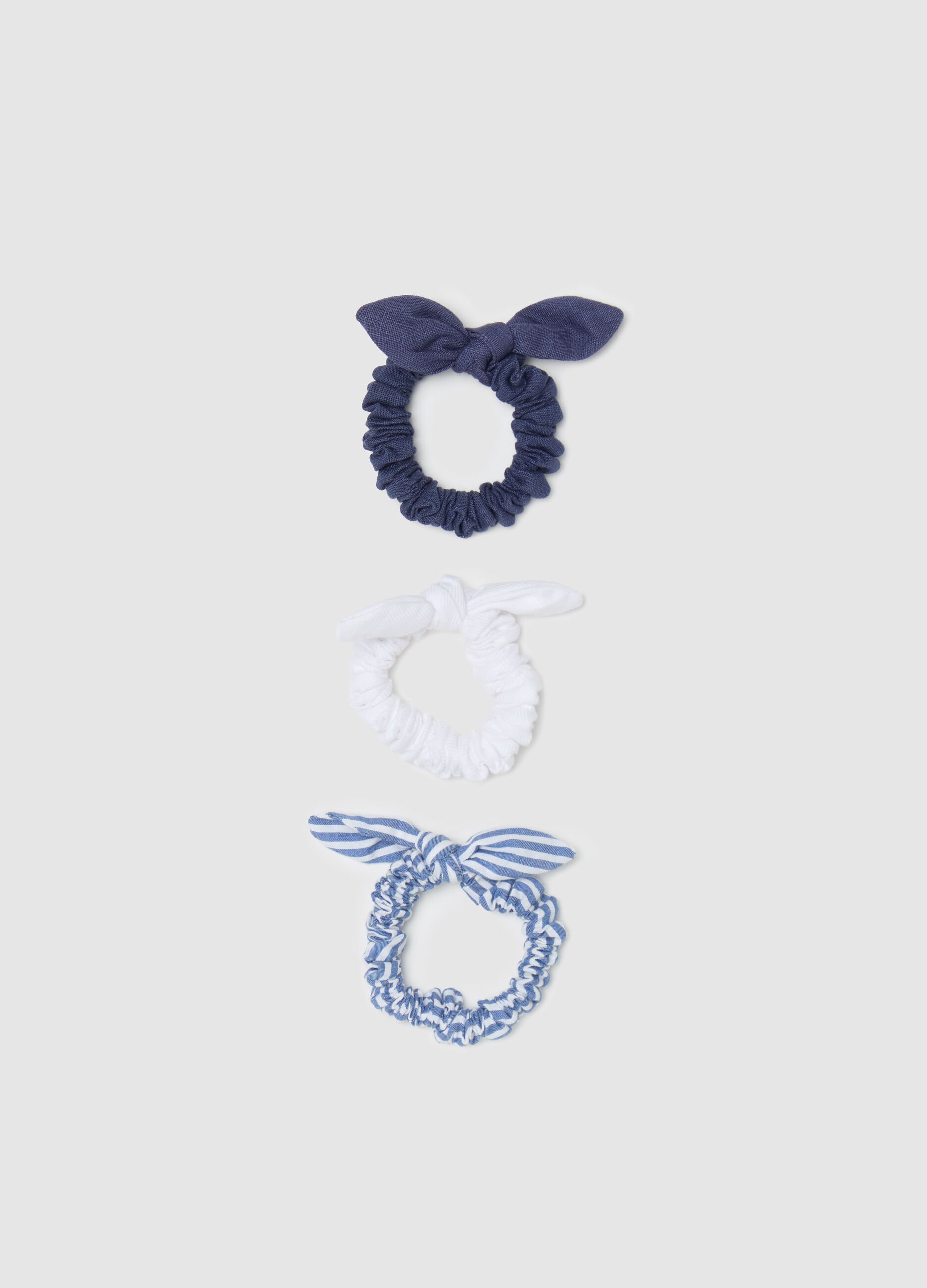 Tripack elastici per capelli con fiocchetto