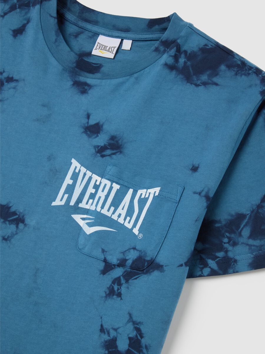 Blue Short Sleeve T-Shirt with Everlast Print_5