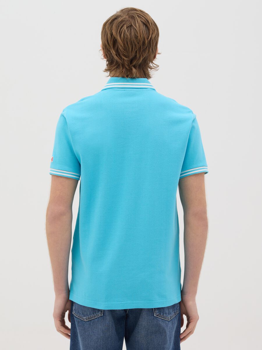 Light blue polo shirt in cotton_2