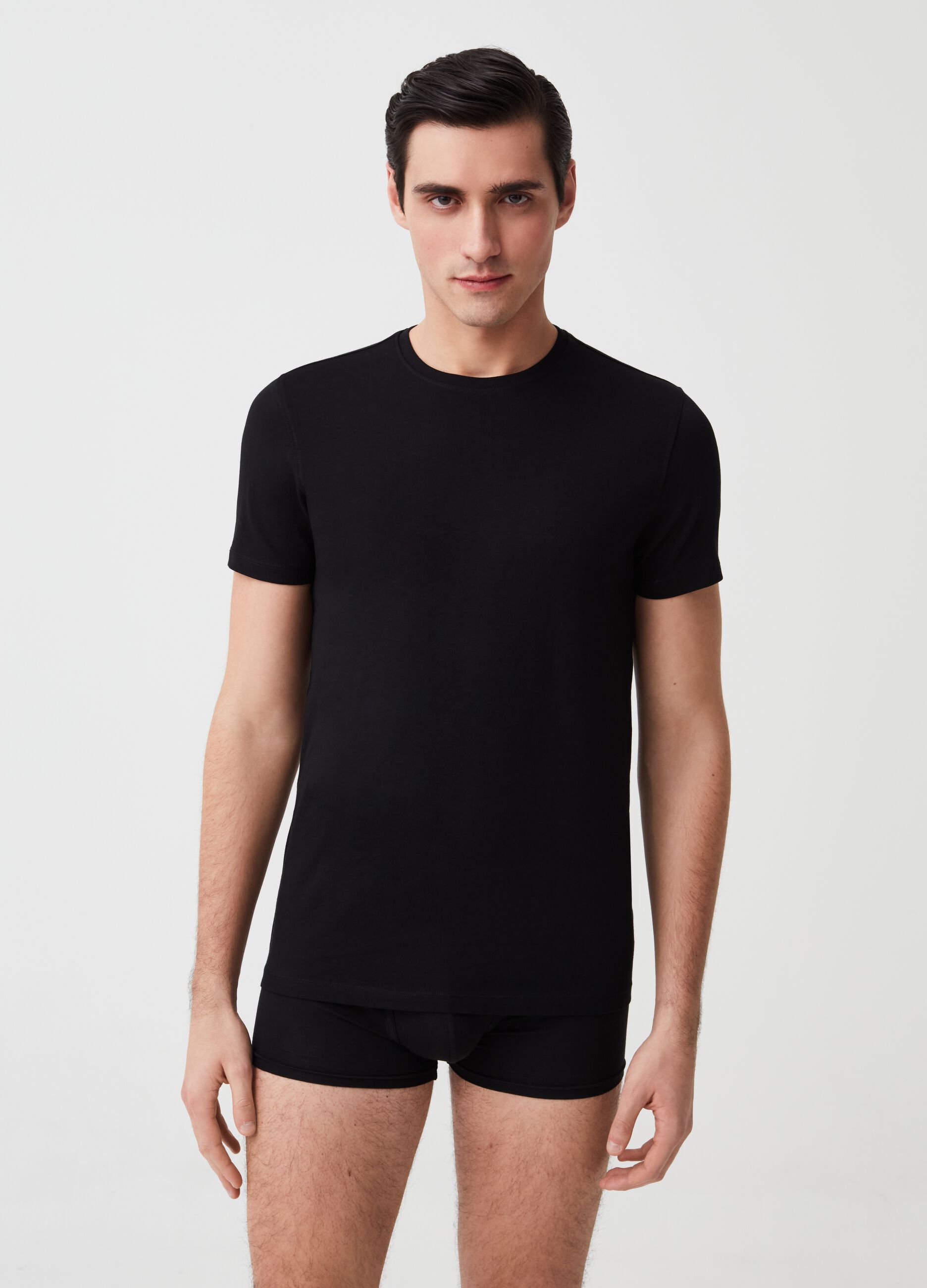 T-shirt intima girocollo in cotone Supima_0