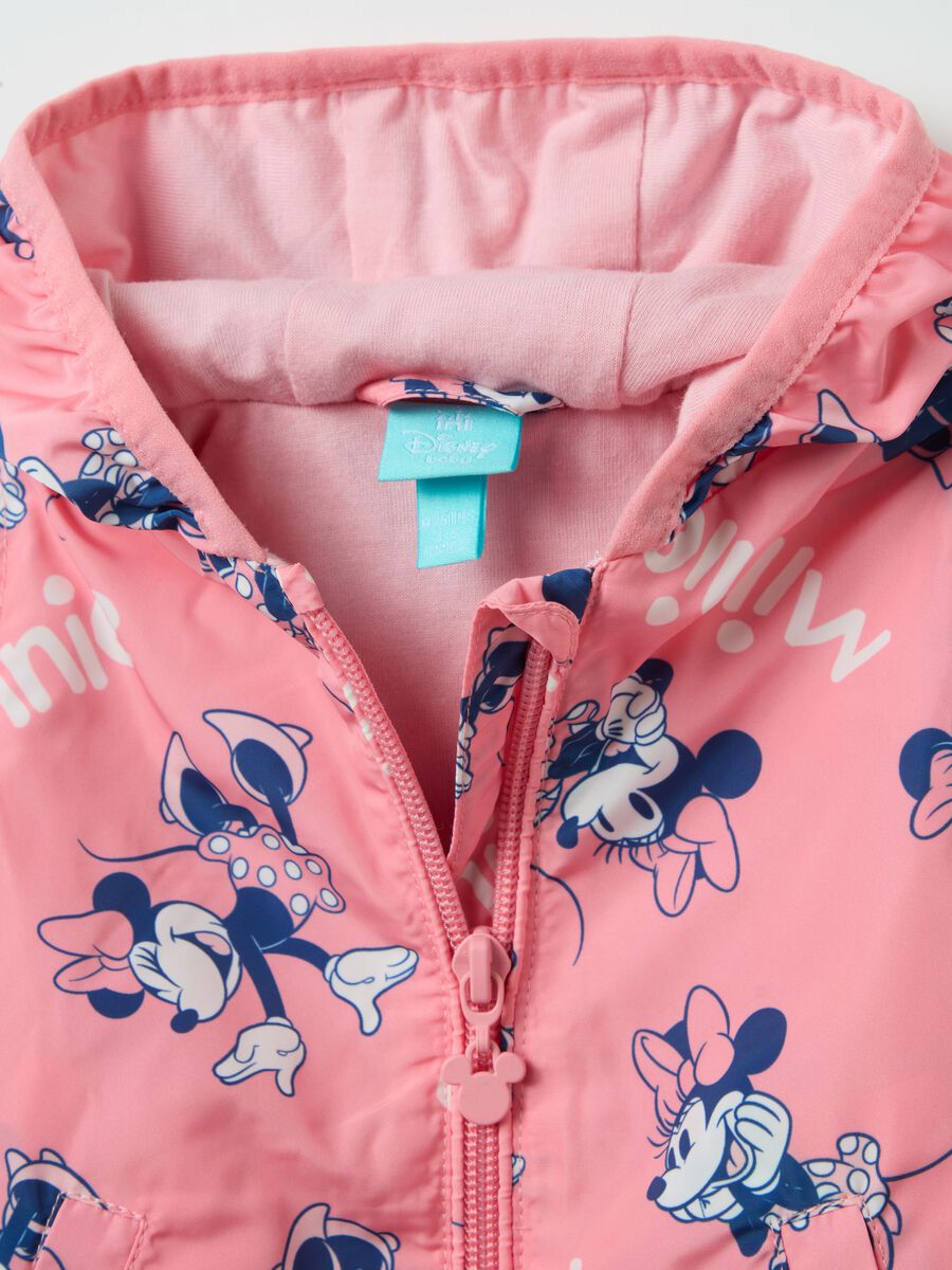 Waterproof jacket with hood and Minnie Mouse print_2
