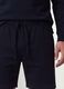 Blue cotton-blend shorts with elasticated waist, regular fit_2