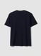 Blue pure cotton short-sleeved regular fit T-shirt_5