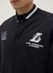 Black regular fit cotton blend jacket with Lakers logo_3