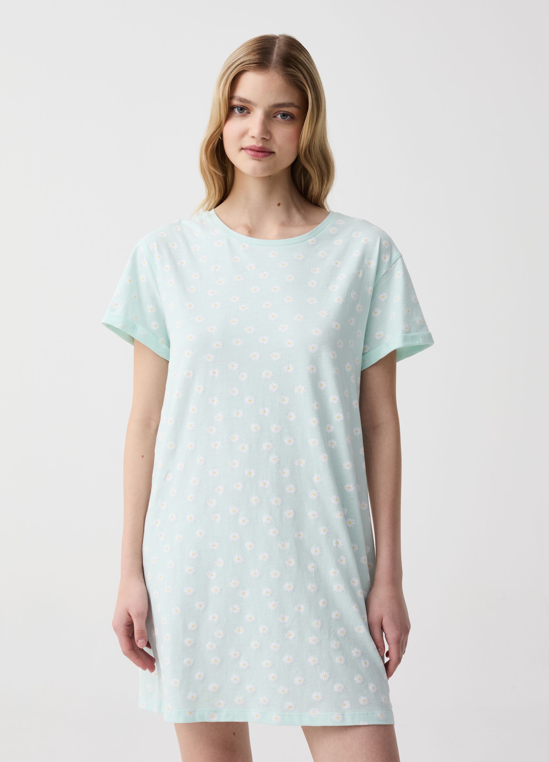 Ovs Camicia da notte con stampa margherite
