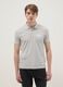 Grey short sleeve polo shirt in pure cotton_0