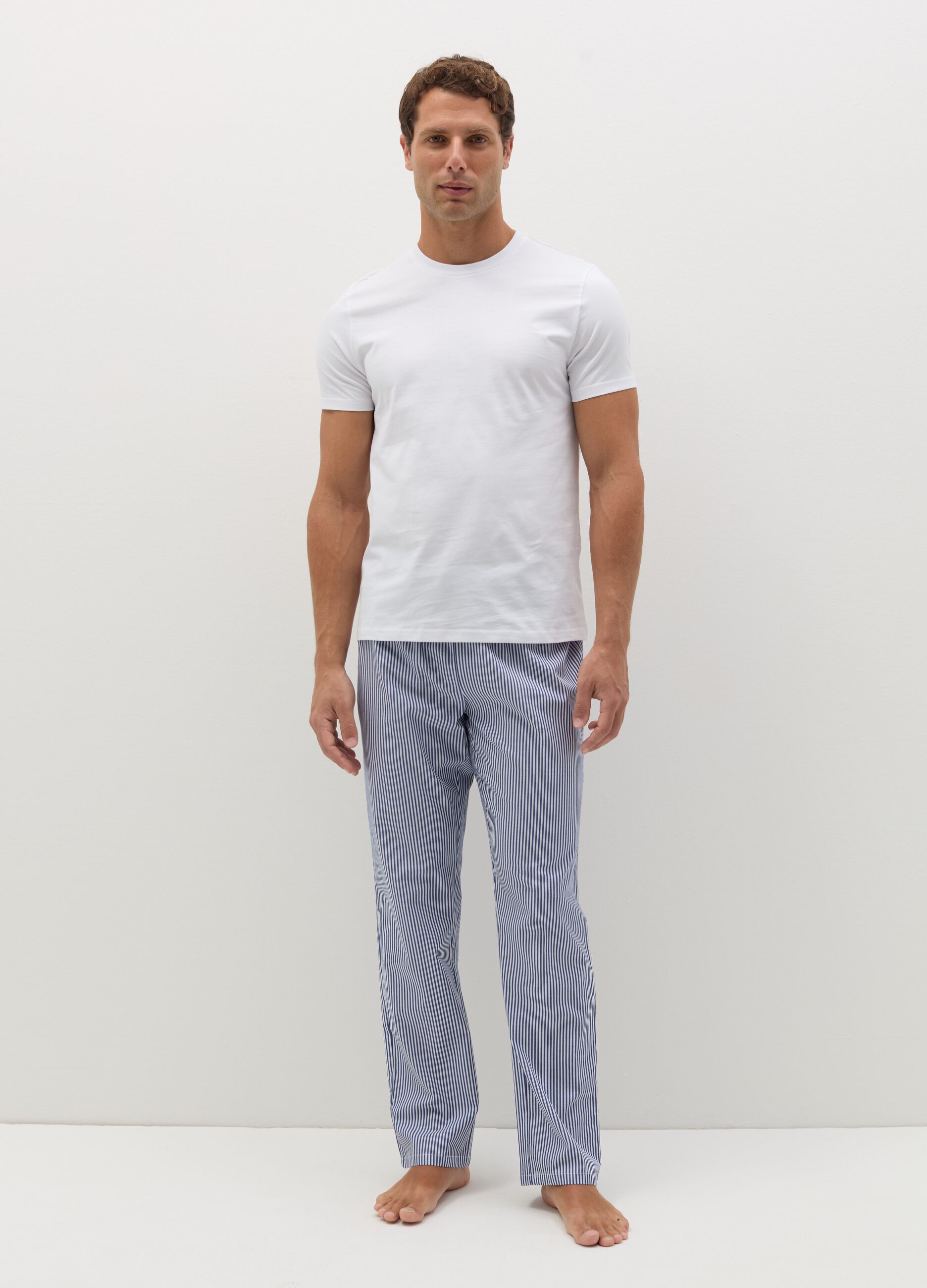 Pantalone pigiama stampato in cotone