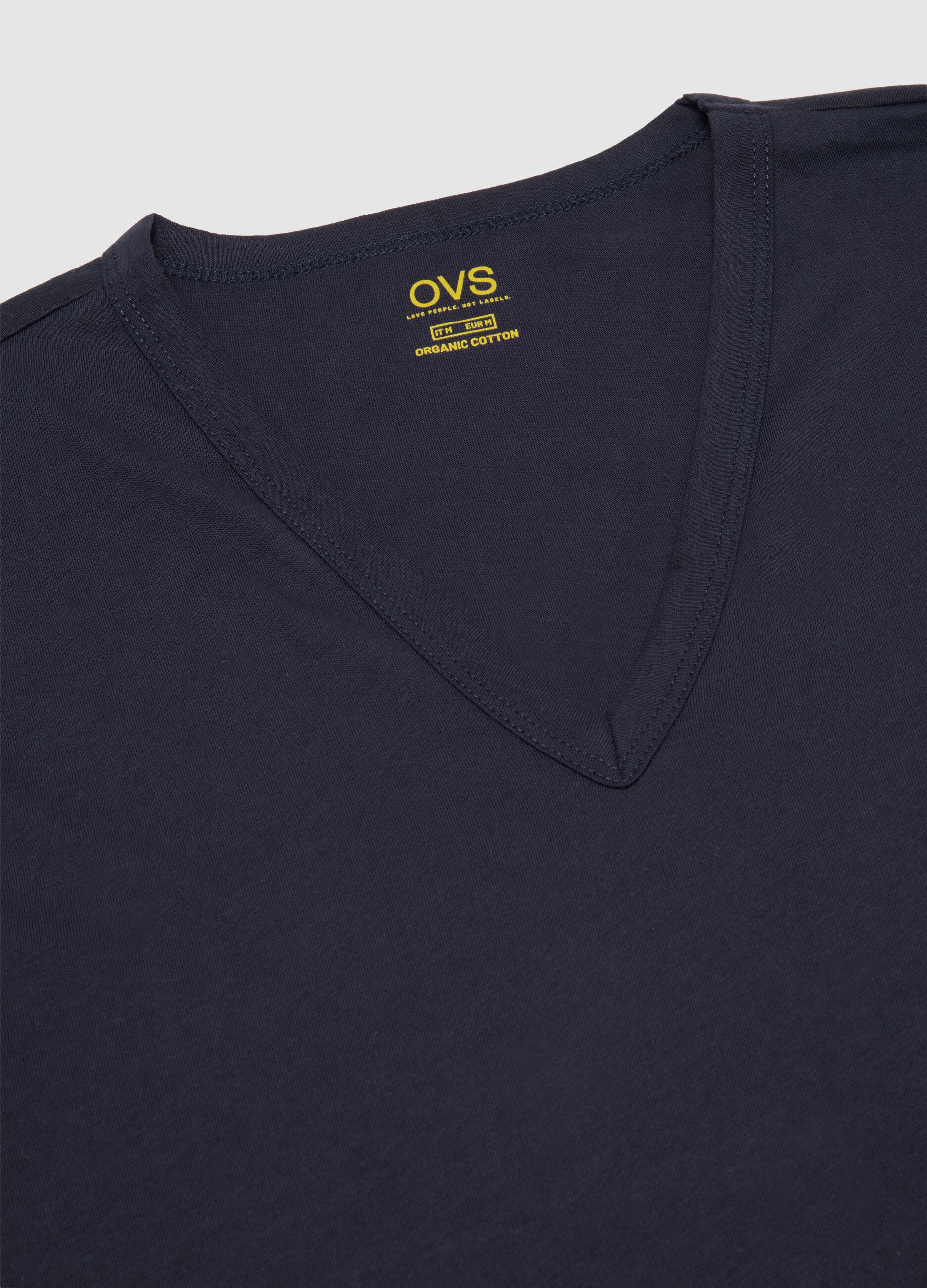 Men's blue pure cotton t-shirt twin pack regular fit