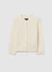 Cardigan da bambina bianco regular fit con bottoni_0