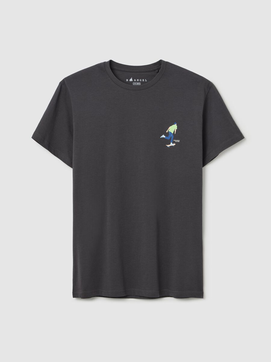 Black T-shirt with Venice Beach print_4