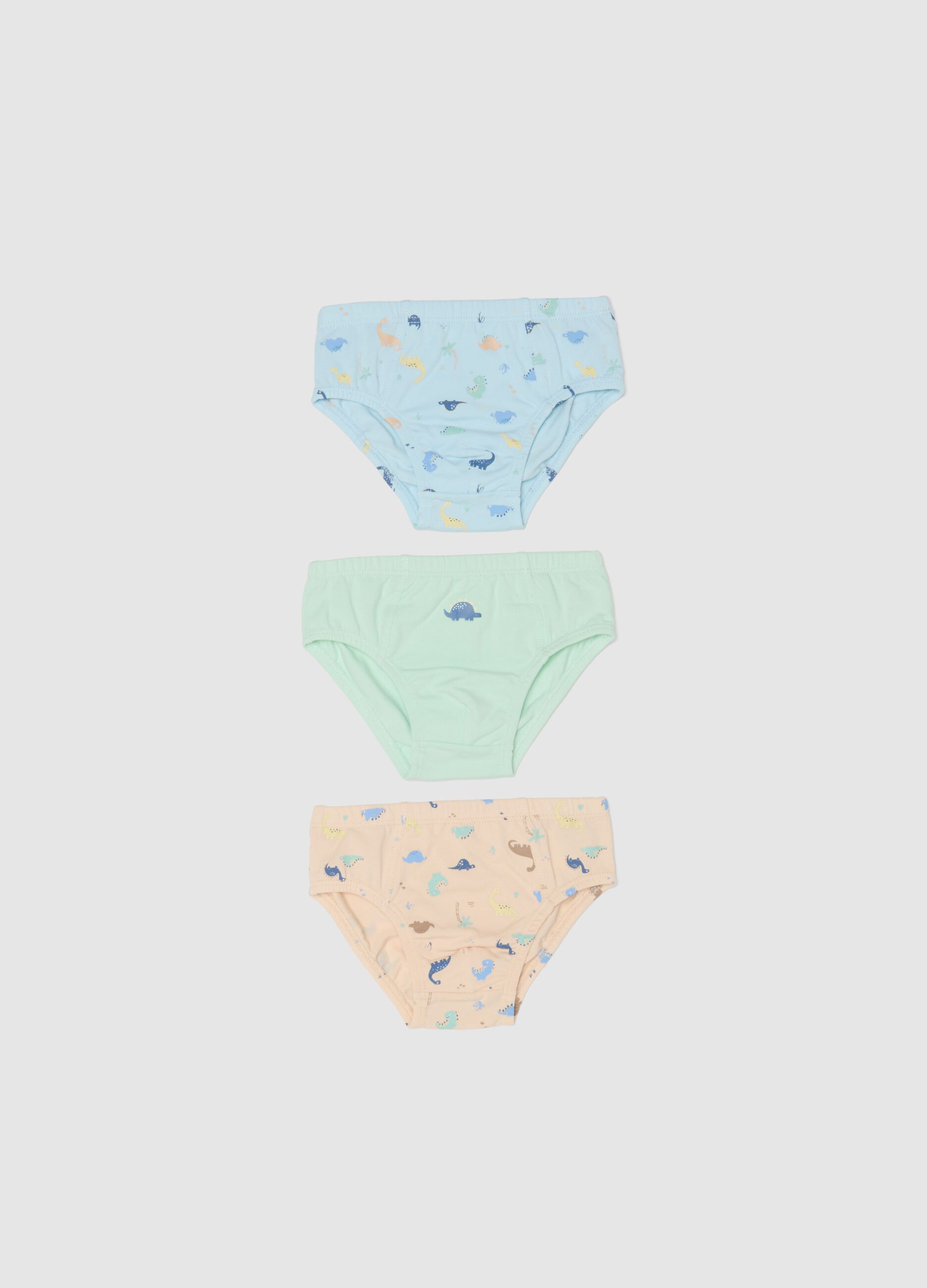Multicolour stretch cotton baby briefs tripack