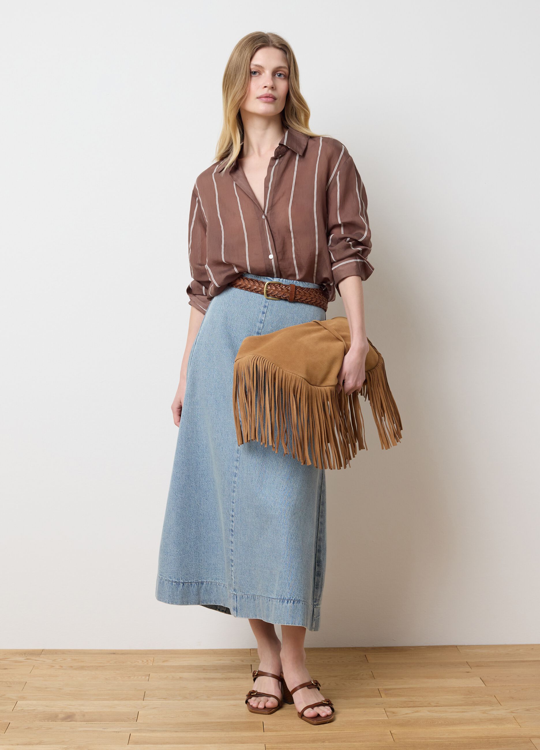 Long Denim Skirt Les Copains Housebrand