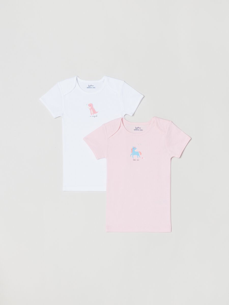 Bipack t-shirt in cotone con stampa _0