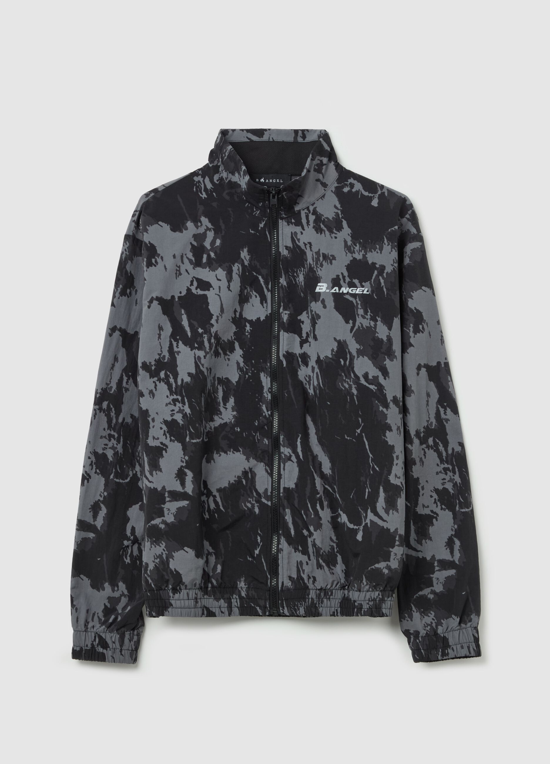 B.ANGEL X THE SEA BEYOND tie-dye full-zip sweatshirt with print