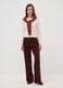 Brown The Iconic Pants straight-fit stretch cotton corduroy trousers_0