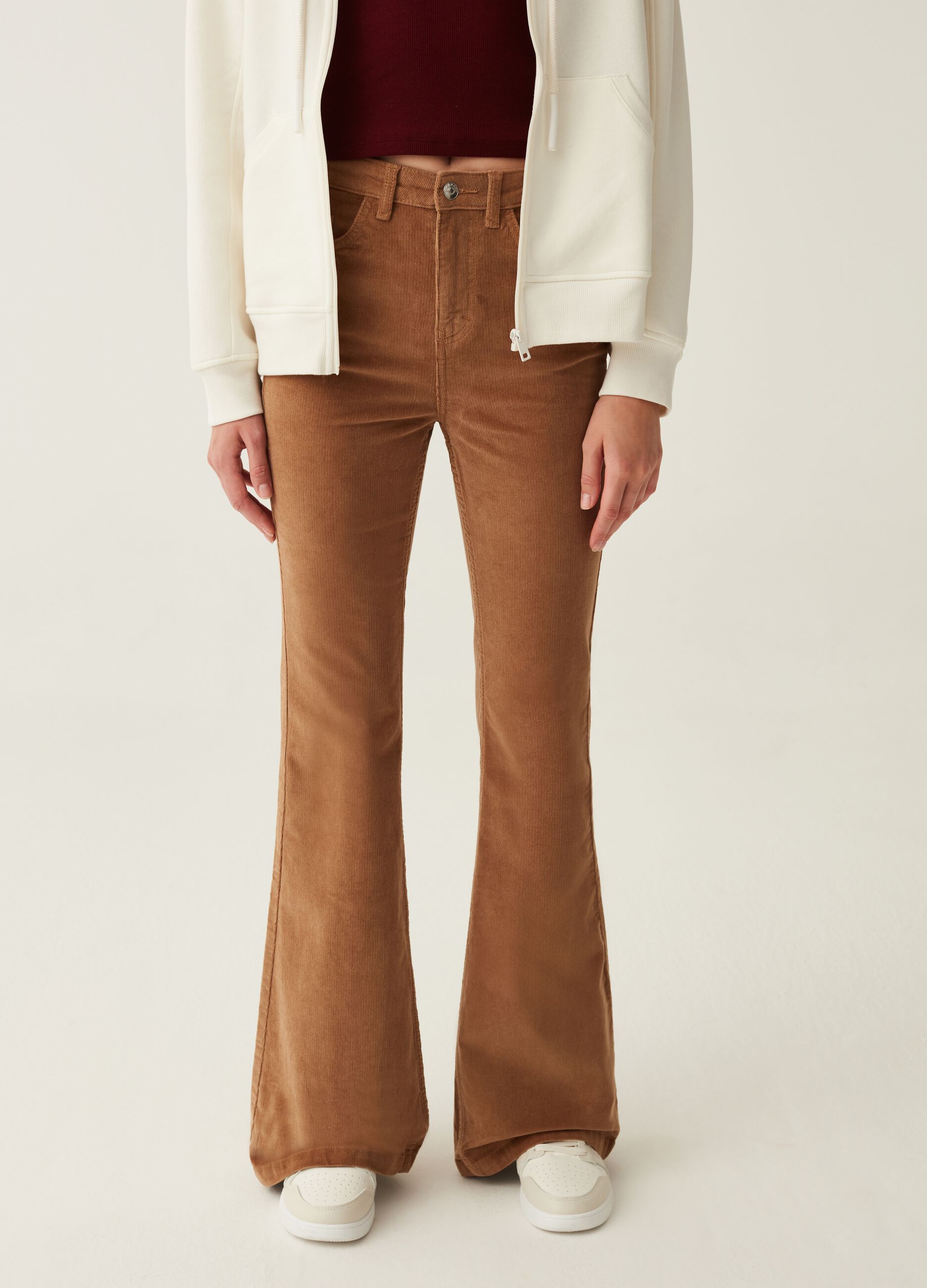 Pantaloni a Zampa Donna Marrone OVS