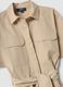 Beige pure cotton shirt dress_1