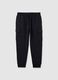 Blue cotton blend trousers with cargo pockets_4
