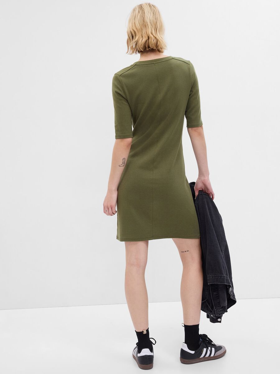 Abito midi in cotone e modal stretch_1