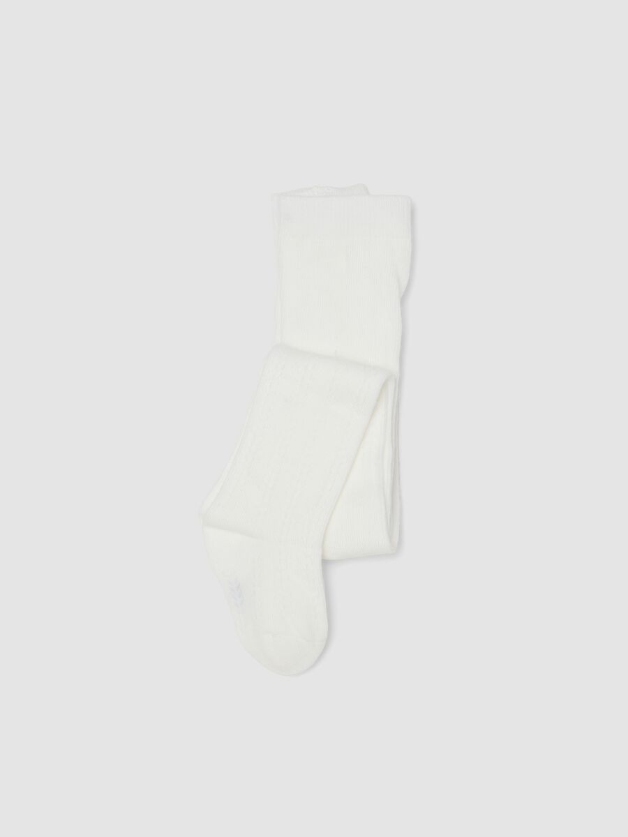 Collant bianchi in cotone organico elasticizzato_0