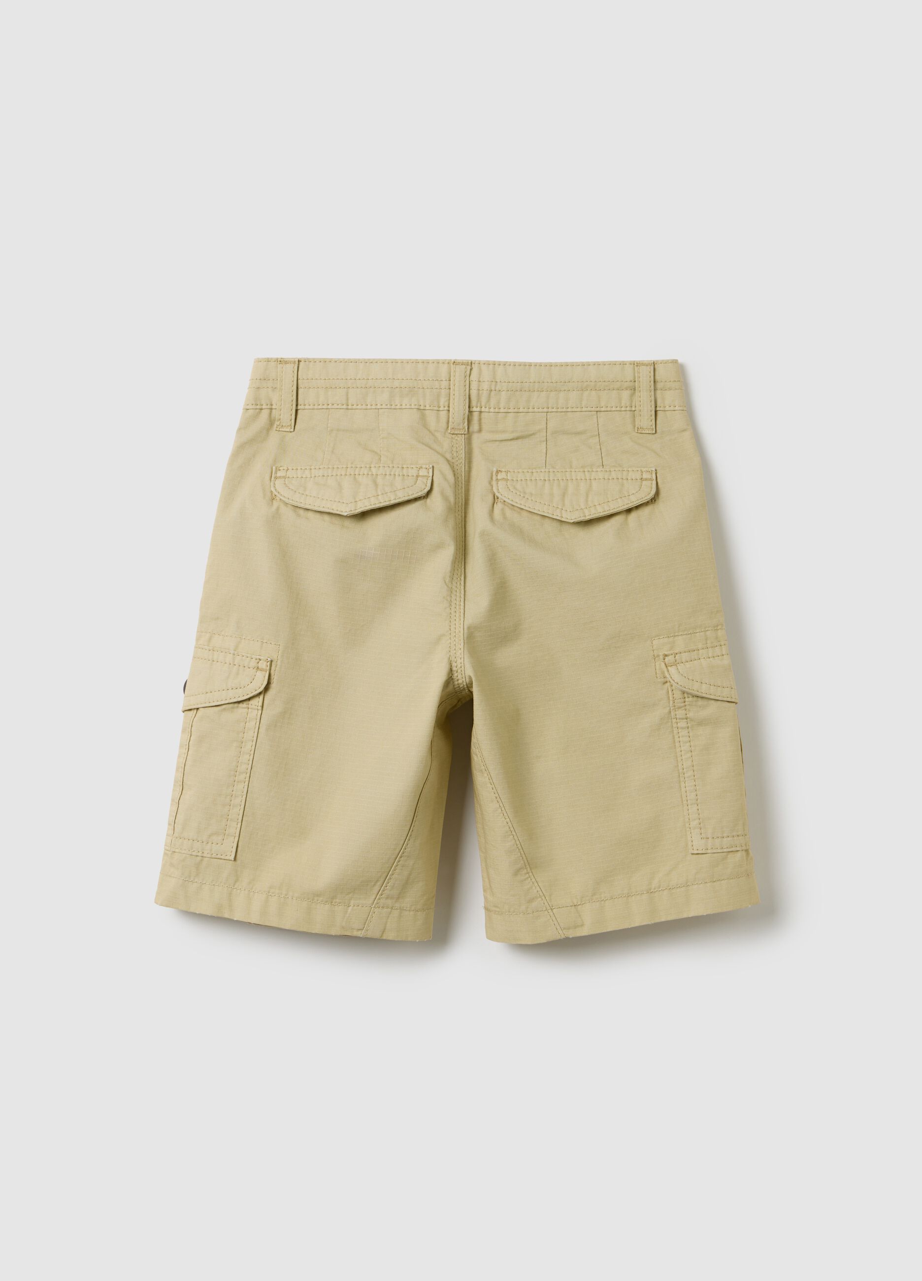 Beige cargo shorts in pure cotton by OVS Kids