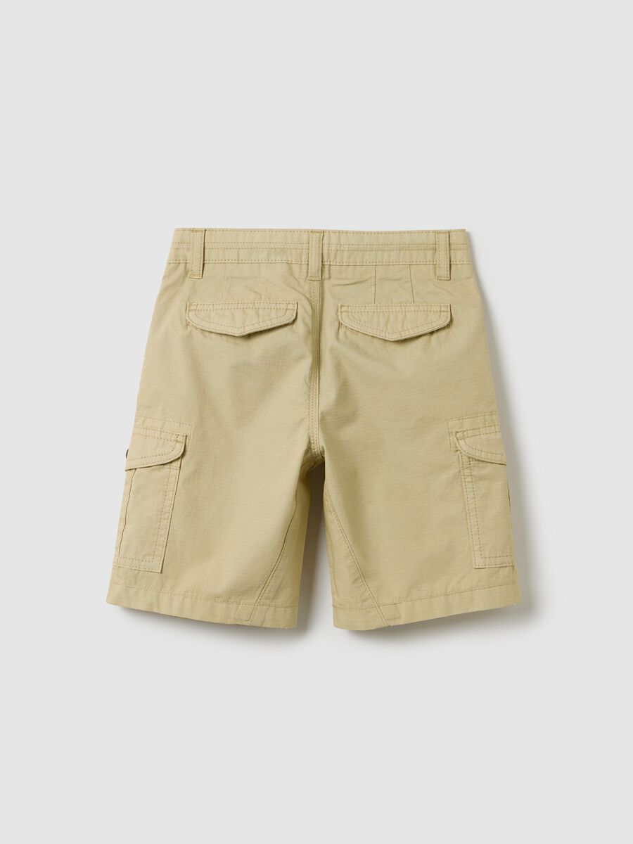 Beige cargo shorts in pure cotton by OVS Kids_1