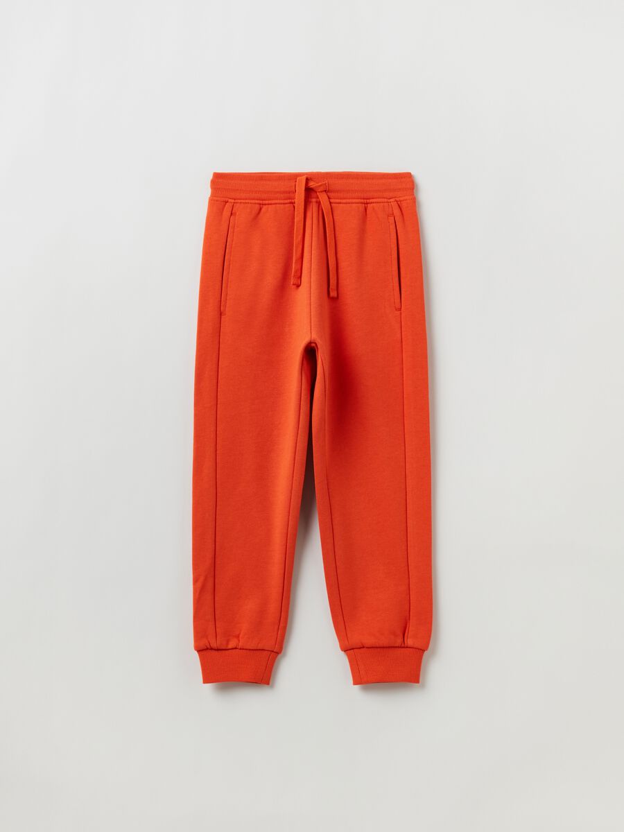 Joggers in felpa con coulisse_0