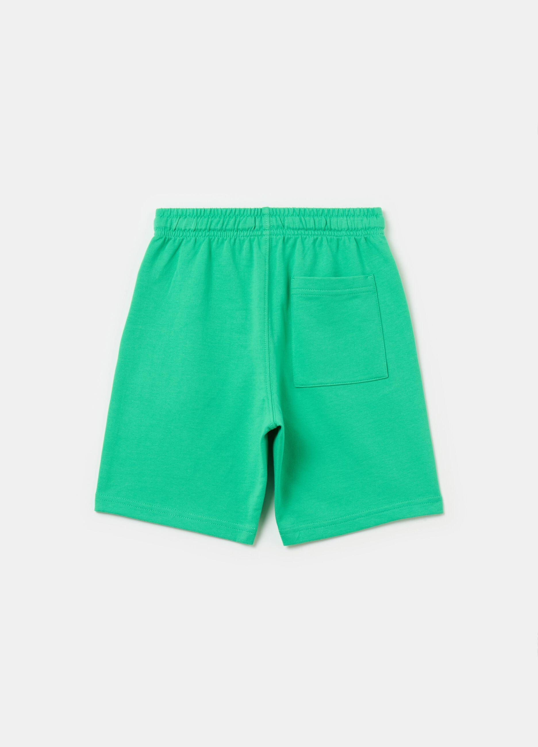 Bermuda shorts with print and drawstring