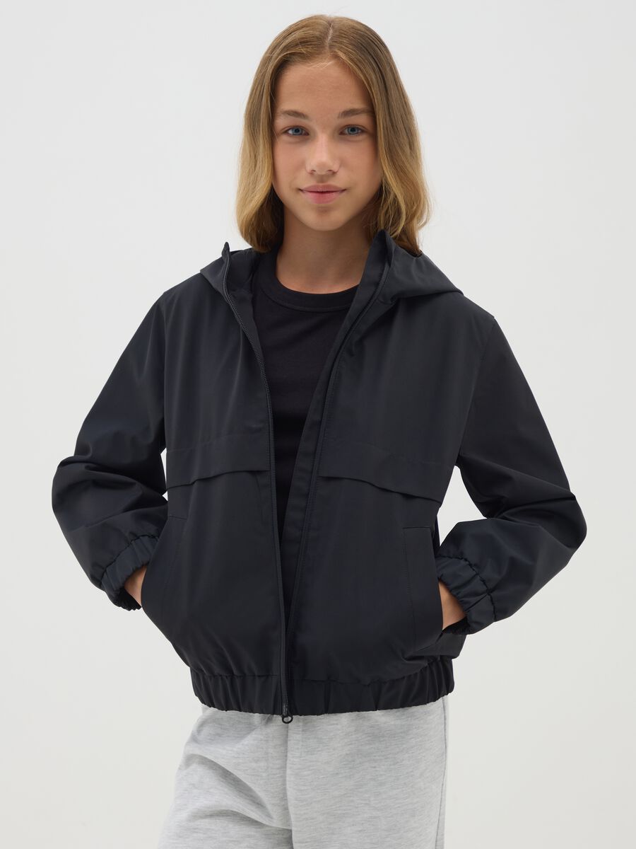 Giacca da ragazza in nero regular fit_0