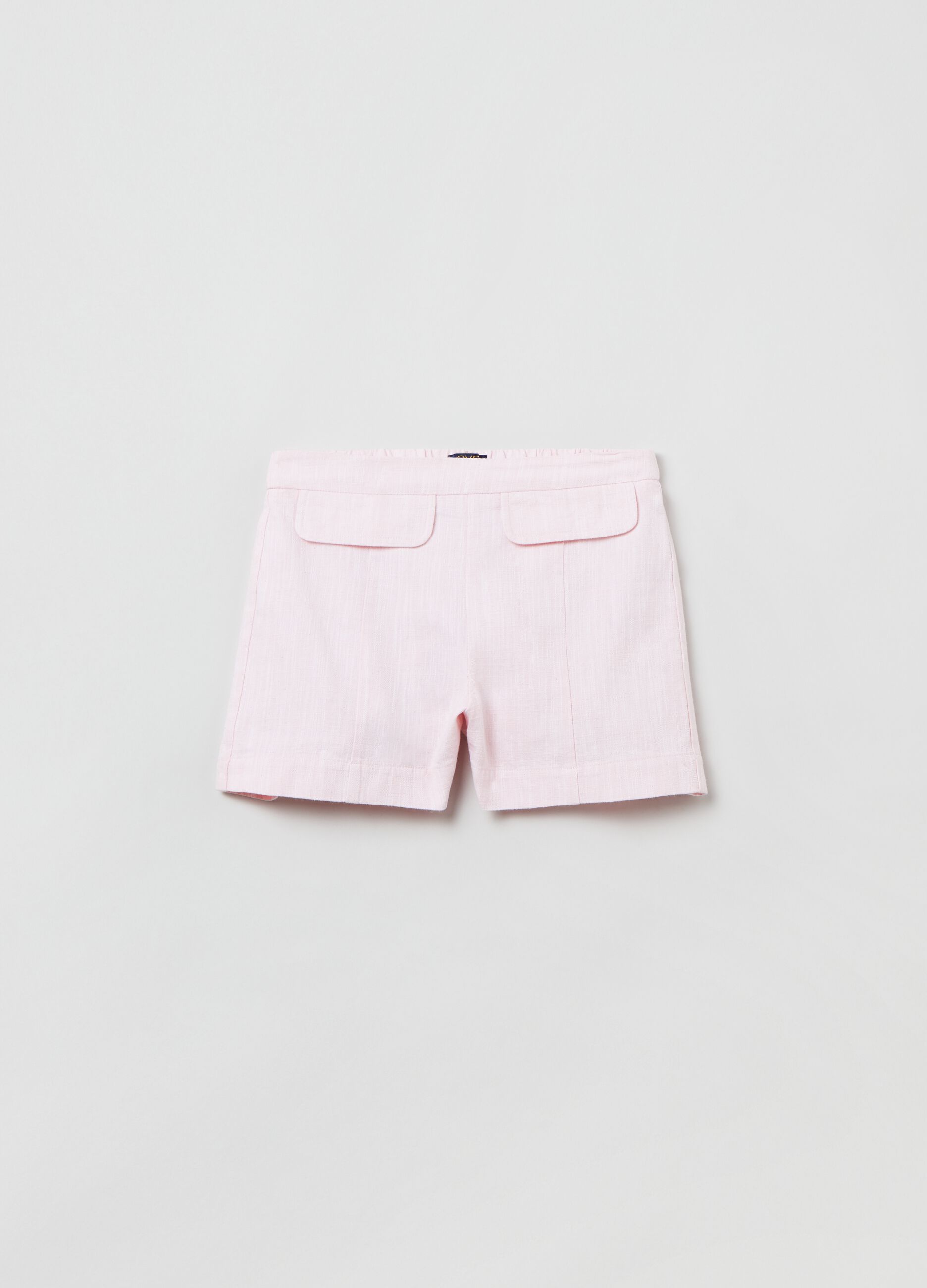 Solid colour cotton twill shorts
