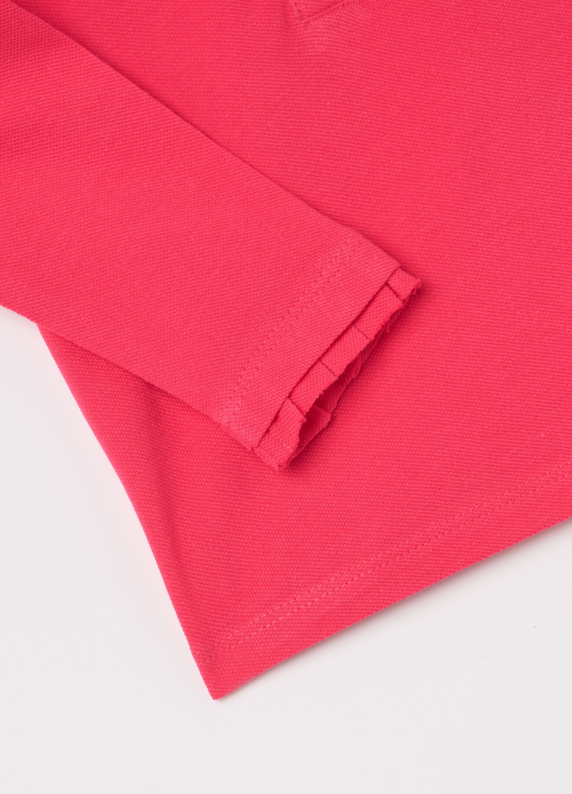 Polo in pique with ruffles