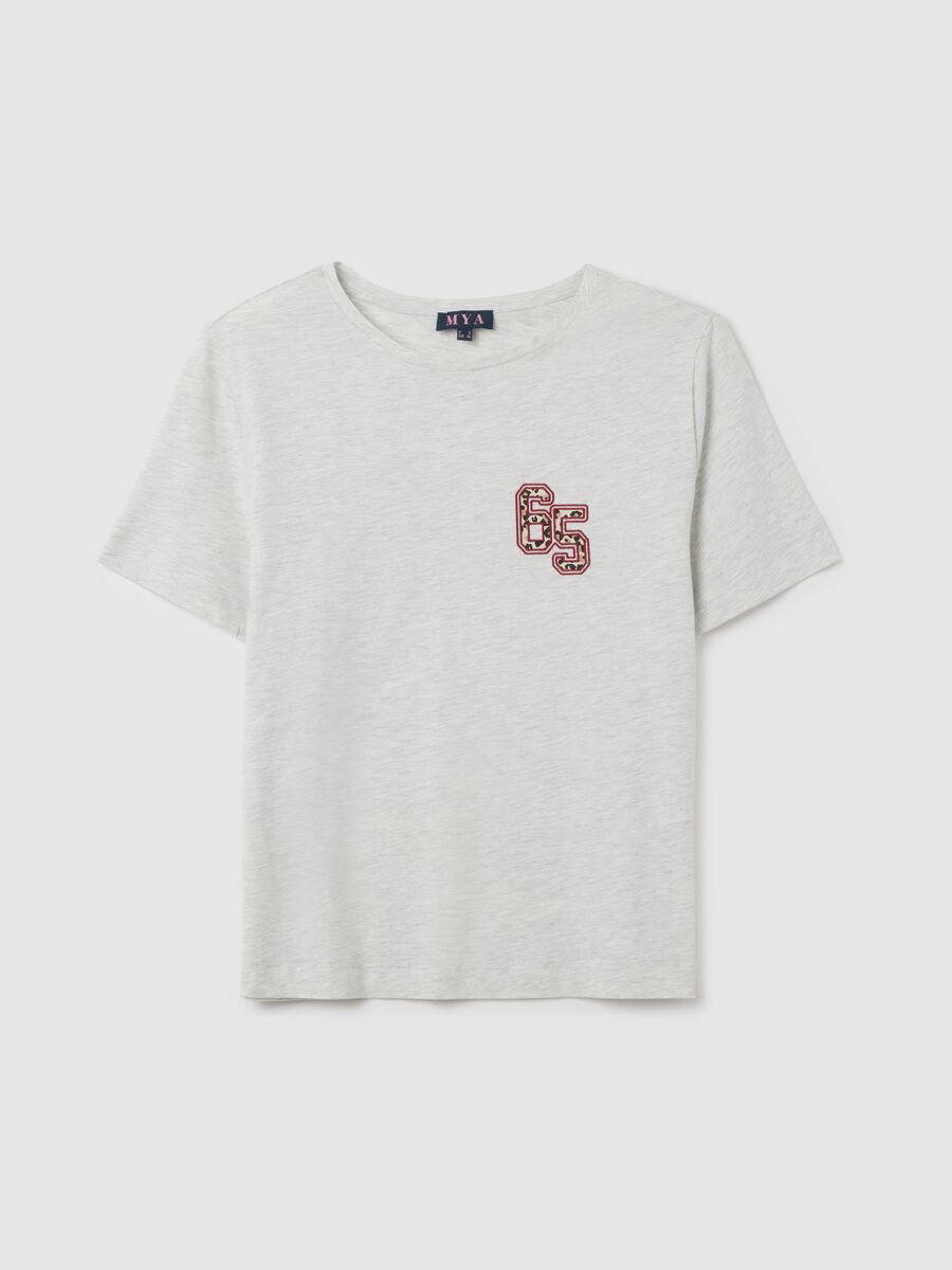 Grey women's pure cotton T-shirt_4