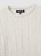 White Pullover in Acrylic and Wool Blend_5