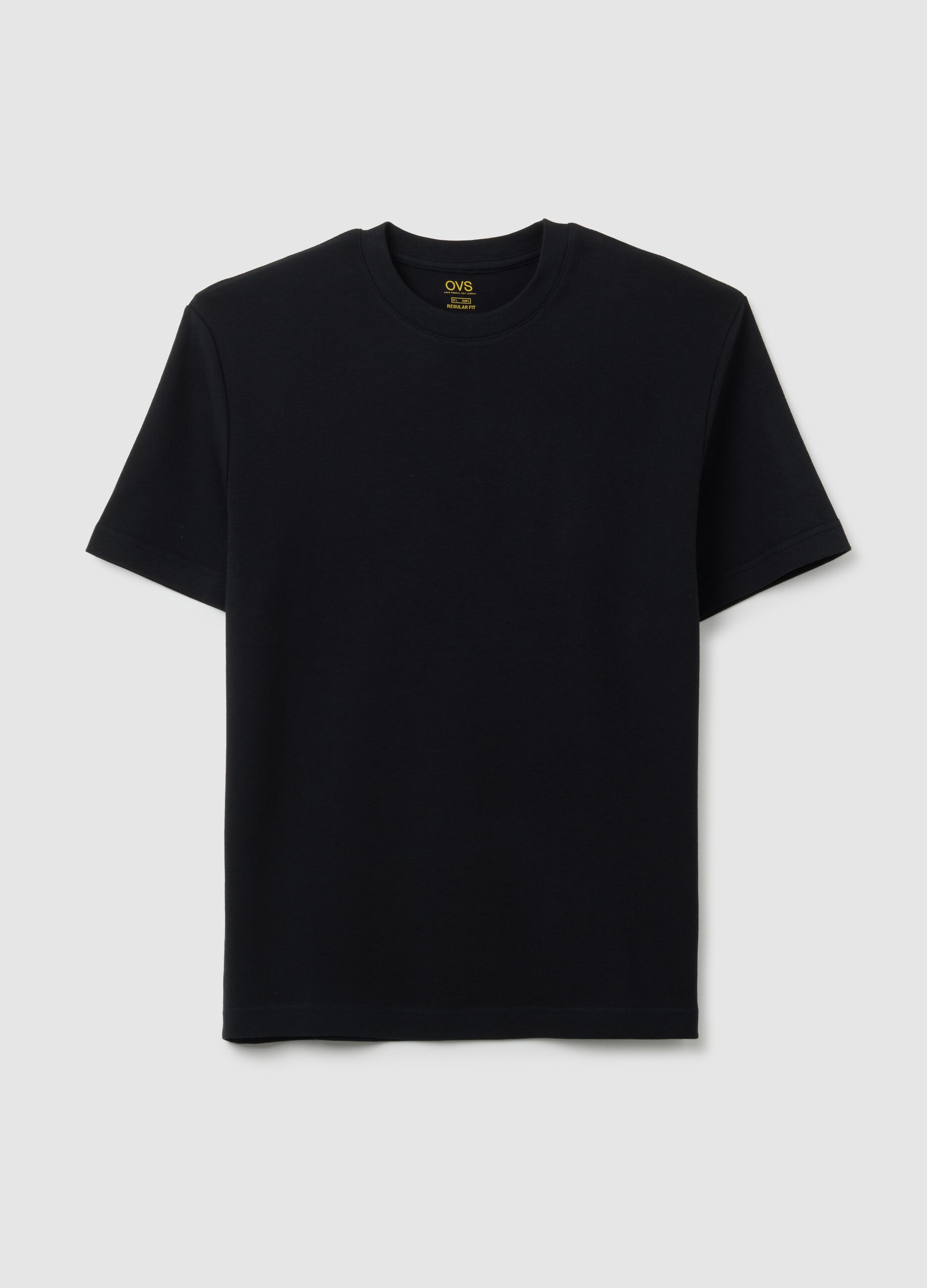 T-shirt in puro cotone nero regular fit