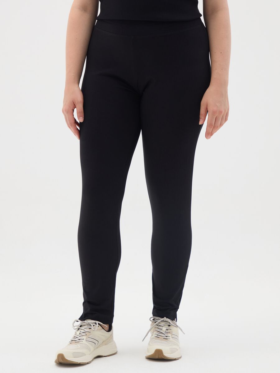 Skinny black stretch cotton leggings_1