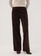Brown The Iconic Pants straight-fit ribbed stretch-cotton trousers_1